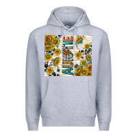 Heather Grey auntie with lightning bolt Premium Hoodie - TumblerDesignByShophia