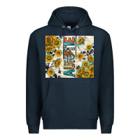 Navy auntie with lightning bolt Premium Hoodie - TumblerDesignByShophia
