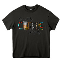 Asphalt give me coffee jesus Heavy Core Tee - CowhideDigitalArt