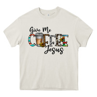 Cream give me coffee jesus Heavy Core Tee - CowhideDigitalArt