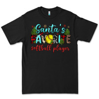 Black santa s favorite softball player Premium Tee - JahusDesignShop