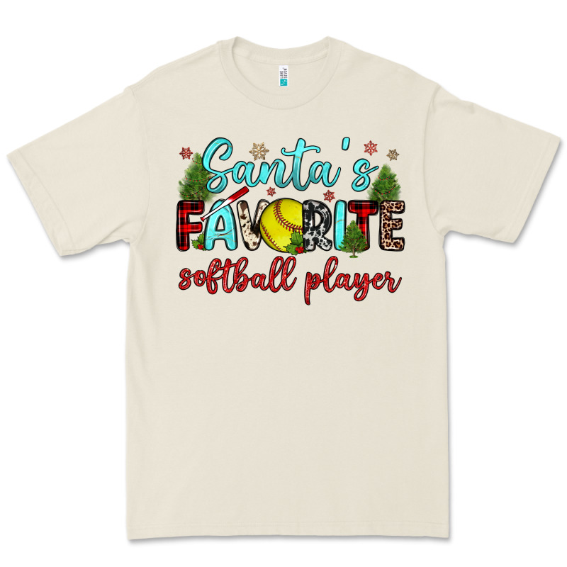 Santa S Favorite Softball Player Premium Tee by JahusDesignShop | Teevron