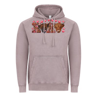 Vintage Zinc Xoxo highland cows Vintage Hoodie - RanaPortraitStore