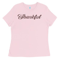 Bubblegum Pink thankful Ladies Tee - FaDigitalArtStudio