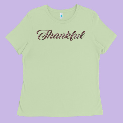 Thankful Ladies Tee Designed By Fadigitalartstudio