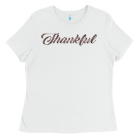 White thankful Ladies Tee - FaDigitalArtStudio
