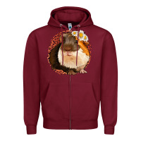 Burgundy Guinea Pig Zipper Hoodie - Bettercallsaul