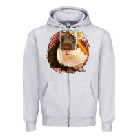 Heather Grey Guinea Pig Zipper Hoodie - Bettercallsaul