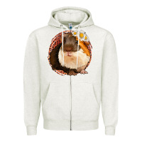 Oatmeal Heather Guinea Pig Zipper Hoodie - Bettercallsaul