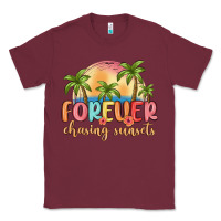 Burgundy forever chasing sunsets Classic Tee - MaliasSmallBusiness