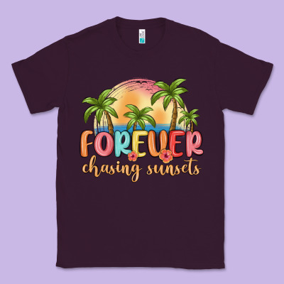 Forever Chasing Sunsets Classic Tee Designed By Maliassmallbusiness