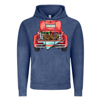 Vintage Denim Christmas truck Vintage Hoodie - BarkalooDesign