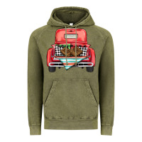 Vintage Olive Christmas truck Vintage Hoodie - BarkalooDesign