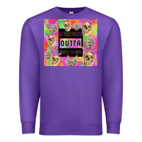 Purple straight outta fucks to give Premium Sweatshirt - TumblerDesignByShophia