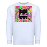 White straight outta fucks to give Premium Sweatshirt - TumblerDesignByShophia