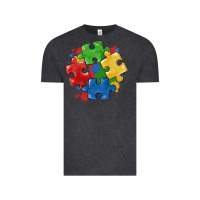 Vintage Black autism puzzles Vintage Tee - MaliasSmallBusiness