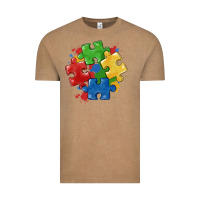 Vintage Coffee autism puzzles Vintage Tee - MaliasSmallBusiness