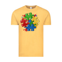 Vintage Mustard autism puzzles Vintage Tee - MaliasSmallBusiness