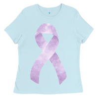 Baby Blue testicular cancer ribbon fa element Ladies Tee - FaDigitalArtStudio