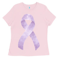 Bubblegum Pink testicular cancer ribbon fa element Ladies Tee - FaDigitalArtStudio