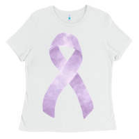 White testicular cancer ribbon fa element Ladies Tee - FaDigitalArtStudio