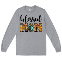 Heather Grey blessed mom Long Sleeve Tee - JahusDesignShop