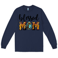 Navy blessed mom Long Sleeve Tee - JahusDesignShop
