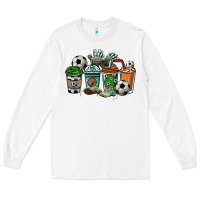 White soccer coffee cups Long Sleeve Tee - NancyCooperArtShop