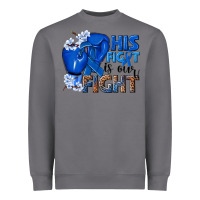 Storm his fight is our fight colon cancer blue ribbon Heavyweight Sweatshirt - NancyCooperArtShop