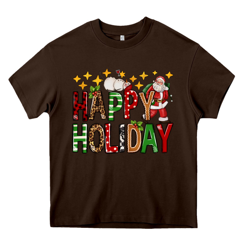 Happy Holiday Christmas Heavy Core Tee by FaDigitalArtStudio | Teevron
