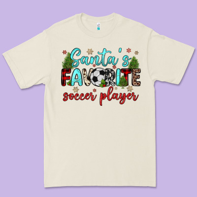 Santa S Favorite Soccer Player Premium Tee Designed By Jahusdesignshop