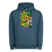 Pigment Midnight Navy when you are dead inside but its st.patricks Urban Hoodie - FaDigitalArtStudio