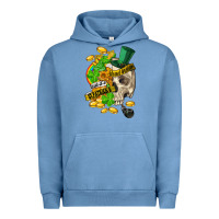 Pigment Pebble Blue when you are dead inside but its st.patricks Urban Hoodie - FaDigitalArtStudio