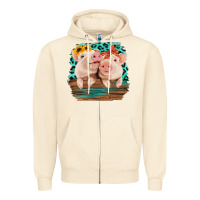Sandshell Cute Couple Pigs Zipper Hoodie - Bettercallsaul