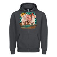 Smoke Cute Couple Pigs Zipper Hoodie - Bettercallsaul