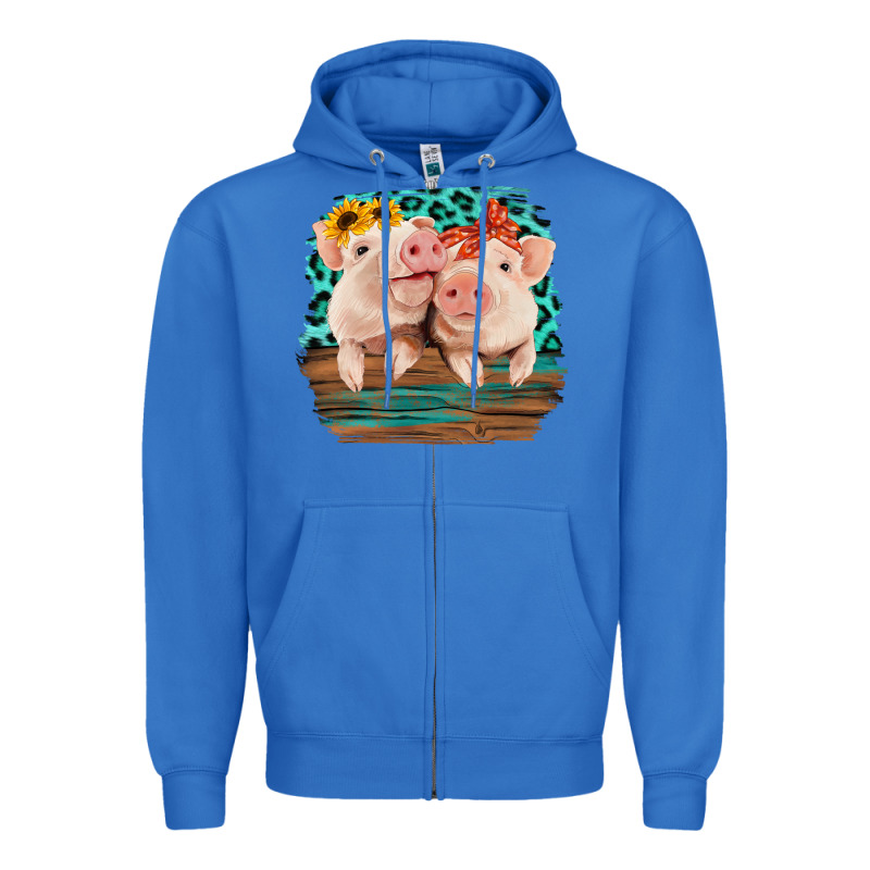 Cute Couple Pigs Zipper Hoodie by Bettercallsaul | Teevron