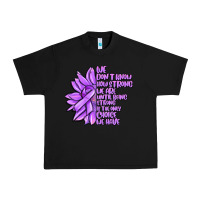 Black purple pancreatic cancer sunflower and cancer ribb Urban Heavy Tee - MaliasSmallBusiness
