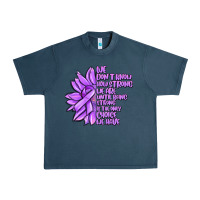 Midnight Navy purple pancreatic cancer sunflower and cancer ribb Urban Heavy Tee - MaliasSmallBusiness