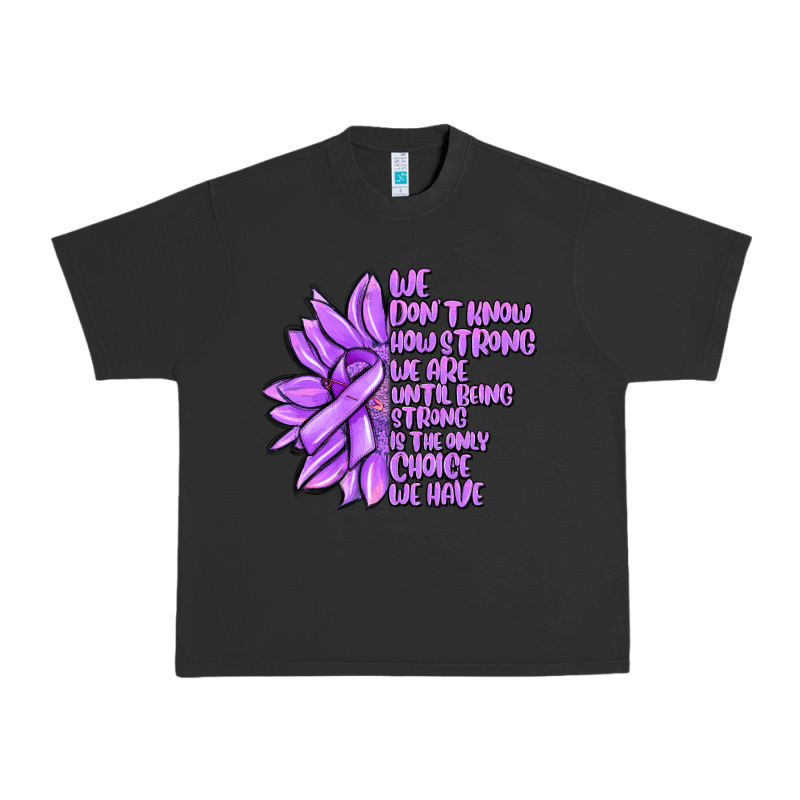 Purple Pancreatic Cancer Sunflower And Cancer Ribb Urban Heavy Tee by MaliasSmallBusiness | Teevron