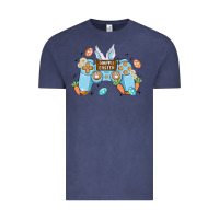 Vintage Denim boy happy easter Vintage Tee - MaliasSmallBusiness