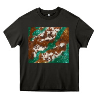 Asphalt brown cowhide glitter Heavy Core Tee - BarkalooDesign
