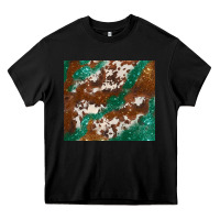 Black brown cowhide glitter Heavy Core Tee - BarkalooDesign