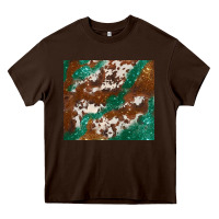 Chocolate Brown brown cowhide glitter Heavy Core Tee - BarkalooDesign