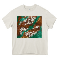Cream brown cowhide glitter Heavy Core Tee - BarkalooDesign