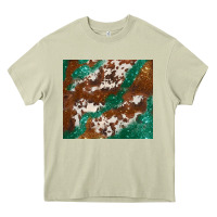 Mossy brown cowhide glitter Heavy Core Tee - BarkalooDesign
