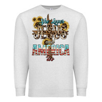 She Loves Jesus And America Too Sunflower Premium Sweatshirt | Teevron