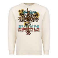 Sandshell She loves Jesus and America too sunflower Premium Sweatshirt - HowdyJamesFarm