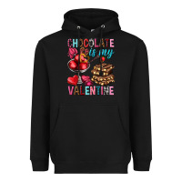 Black Chocolate is my valentine Valentine's Day Heavyweight Hoodie - HowdyJamesFarm