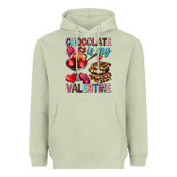 Matcha Chocolate is my valentine Valentine's Day Heavyweight Hoodie - HowdyJamesFarm