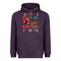 Plum Chocolate is my valentine Valentine's Day Heavyweight Hoodie - HowdyJamesFarm